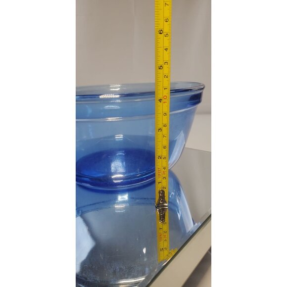 Vtg Anchor Hocking Ovenware Mixing Bowl Cobalt Blue Glass 2.5 Qt - USA Made - Picture 8 of 9
